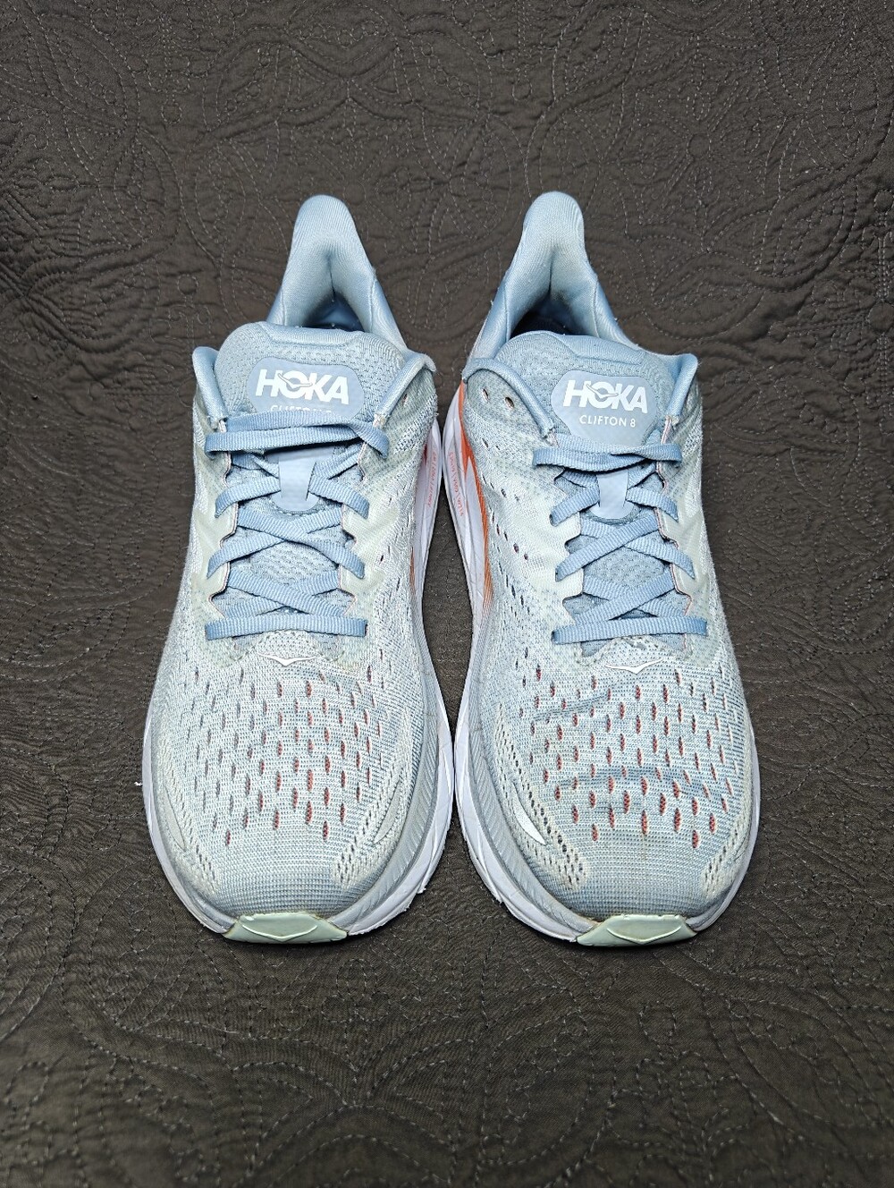 Hoka One One Clifton 8 Blue Fog Sneakers Women's Running Shoe Size 11B - Picture 2 of 9